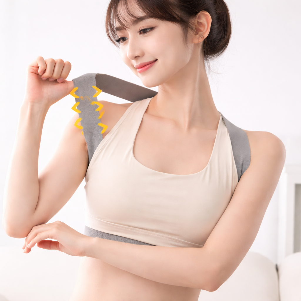 This breathable, adjustable back posture correction belt features detachable straps and provides effective spinal support.