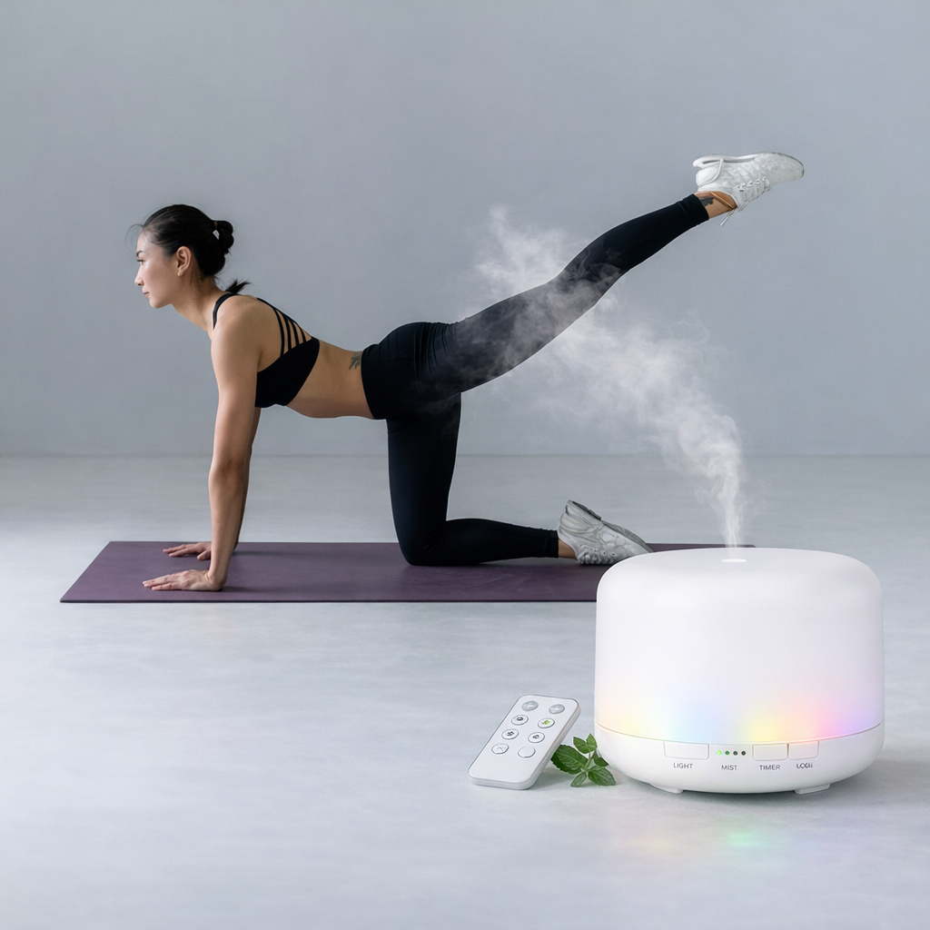 500ML ultrasonic diffuser, remote control, lights, essential oil humidifier aromatherapy