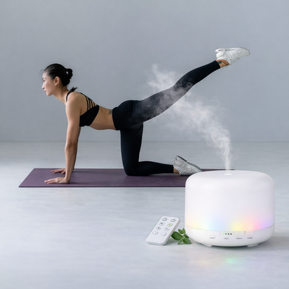 500ML ultrasonic diffuser, remote control, lights, essential oil humidifier aromatherapy