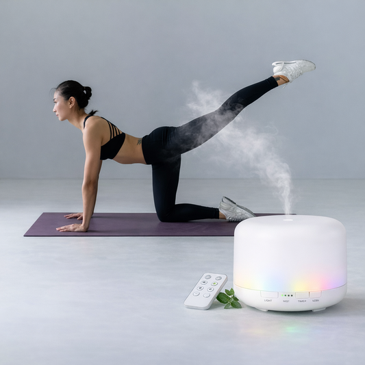 500ML ultrasonic diffuser, remote control, lights, essential oil humidifier aromatherapy