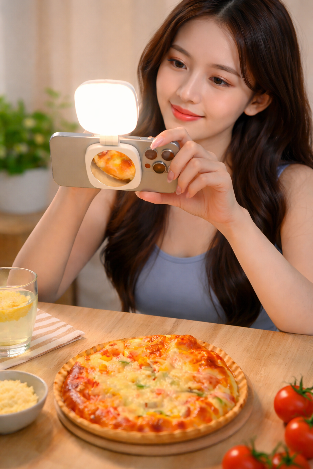 Magnetic Selfie Light with Mirror for Vlogging