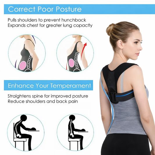Posture Corrector Belt – Improve Posture & Prevent Hunchback (Unisex, Breathable)