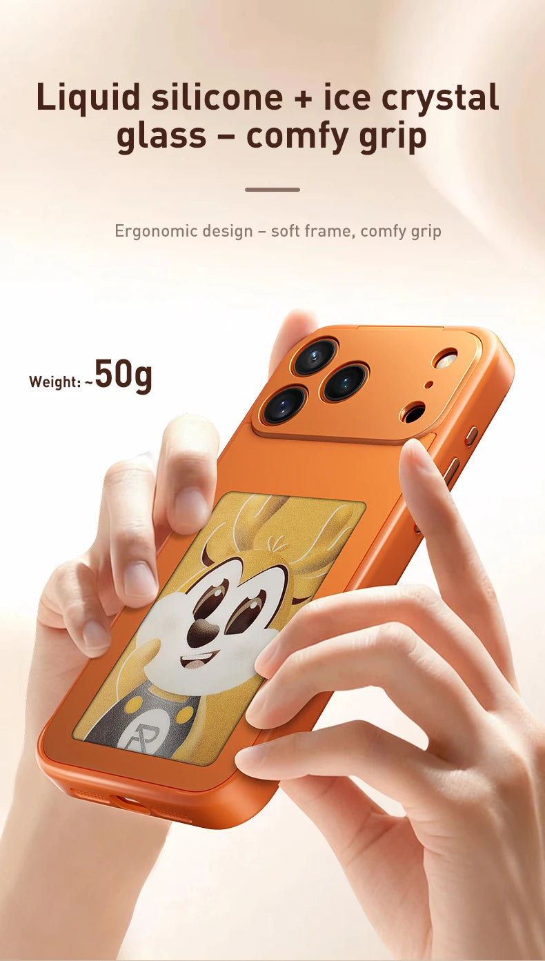 Smart E-Ink NFC Phone Case (iPhone 17 Pro Max) – Wireless Mirroring, No Battery