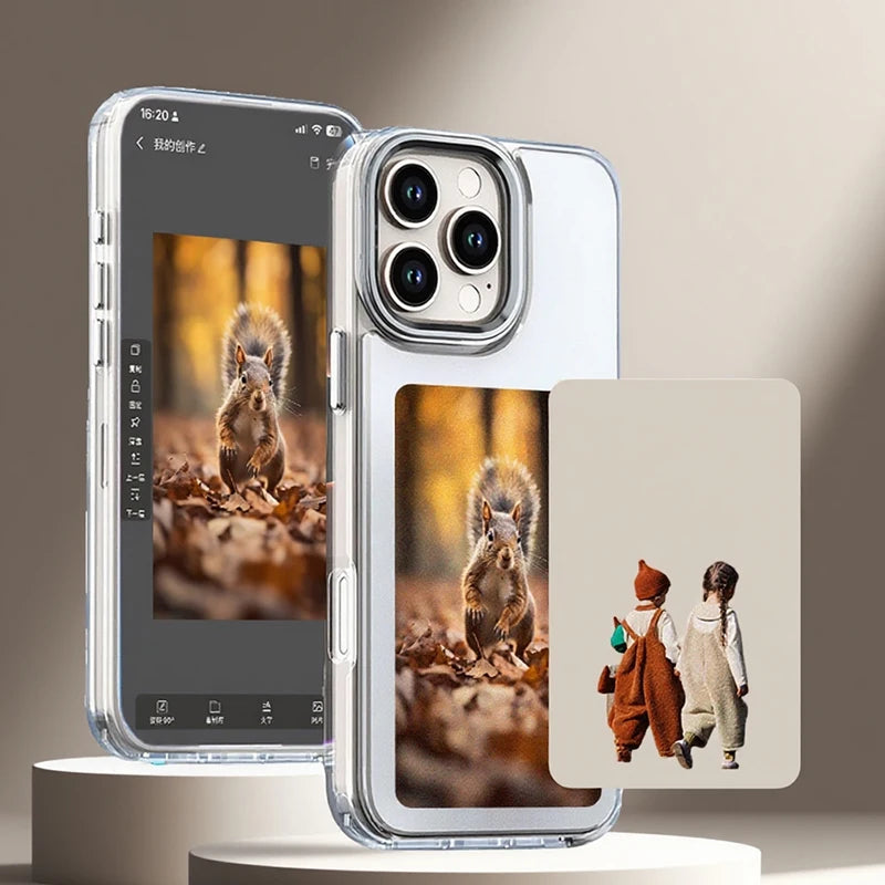 NFC phone Case Cover E-ink Screen Image Transmission For 16 Pro MAX  DIY Cases