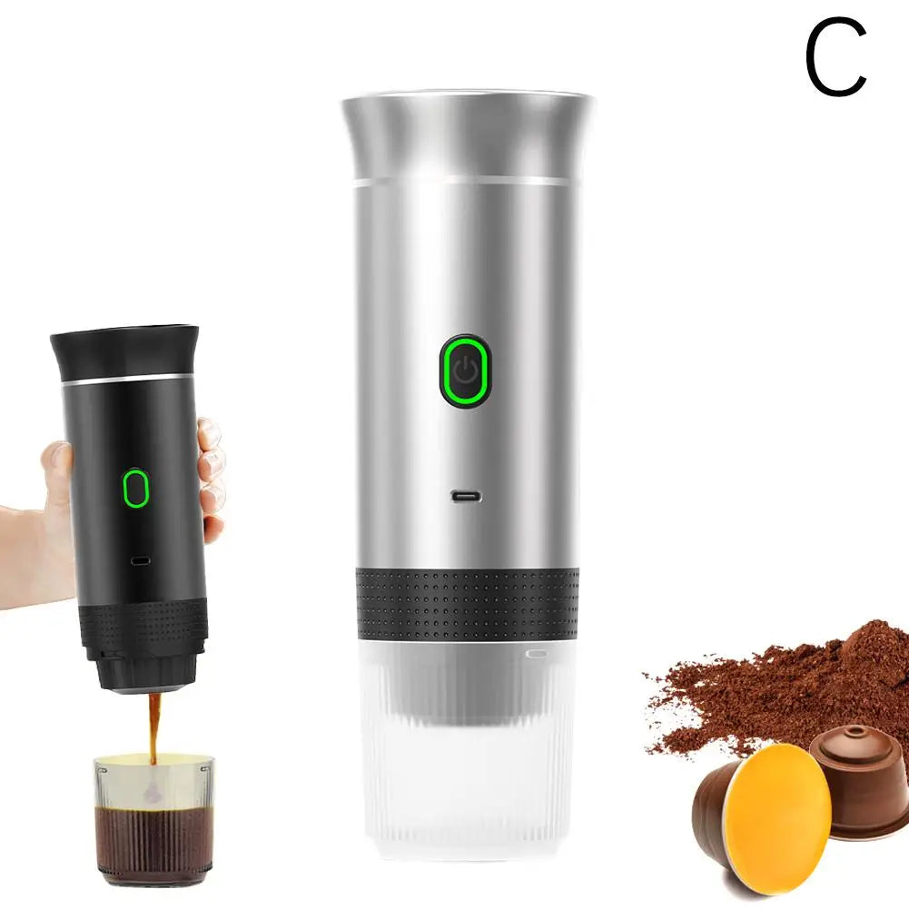 Portable Espresso Machine, 3-in-1 Capsule & Ground Coffee Maker for Travel, Car & Home