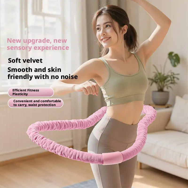 Portable fitness ring for waist shaping and abdominal strengthening
