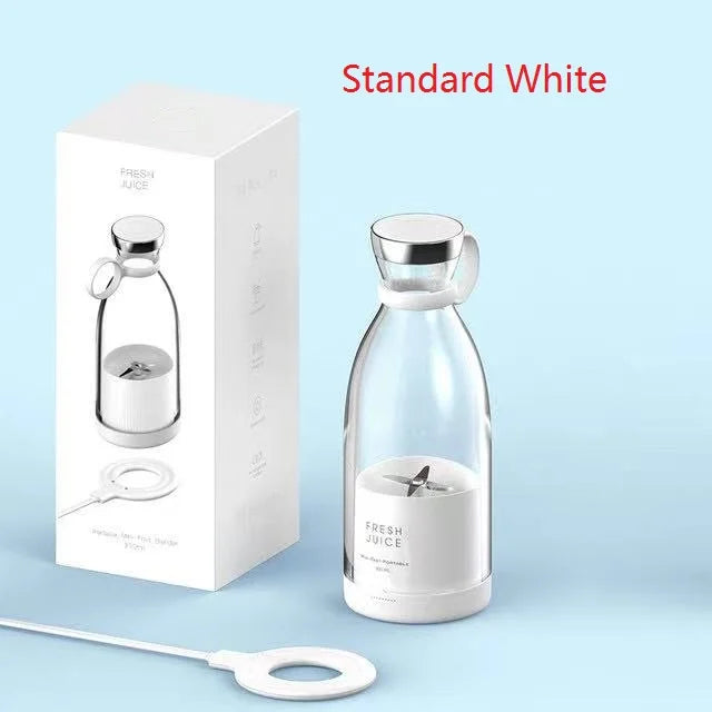 Portable Blender Bottle – 350ML USB Rechargeable Mini Juicer Cup for Smoothies, Fruit Juice & Travel Mixing