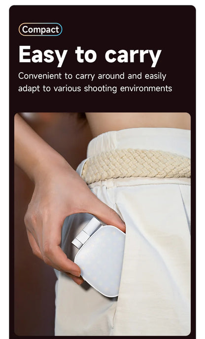 Magnetic Selfie Light with Mirror for Vlogging