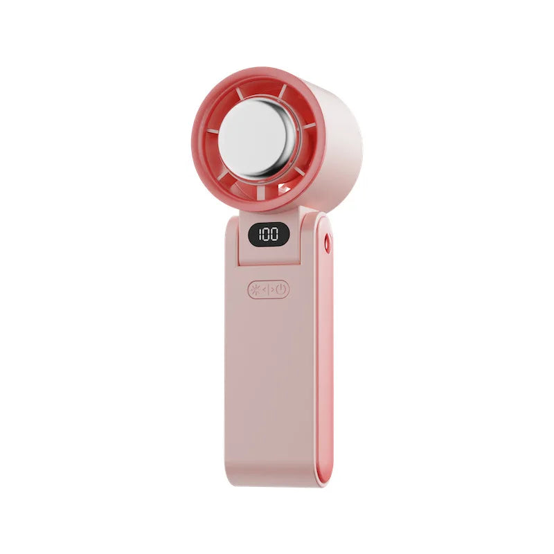 Powerful Cooling in Your Pocket – 100-Speed Turbo Handheld Fan with Ice-Cooling Touch.