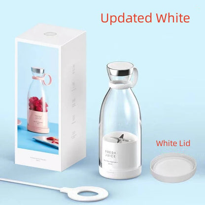 Portable Blender Bottle – 350ML USB Rechargeable Mini Juicer Cup for Smoothies, Fruit Juice & Travel Mixing