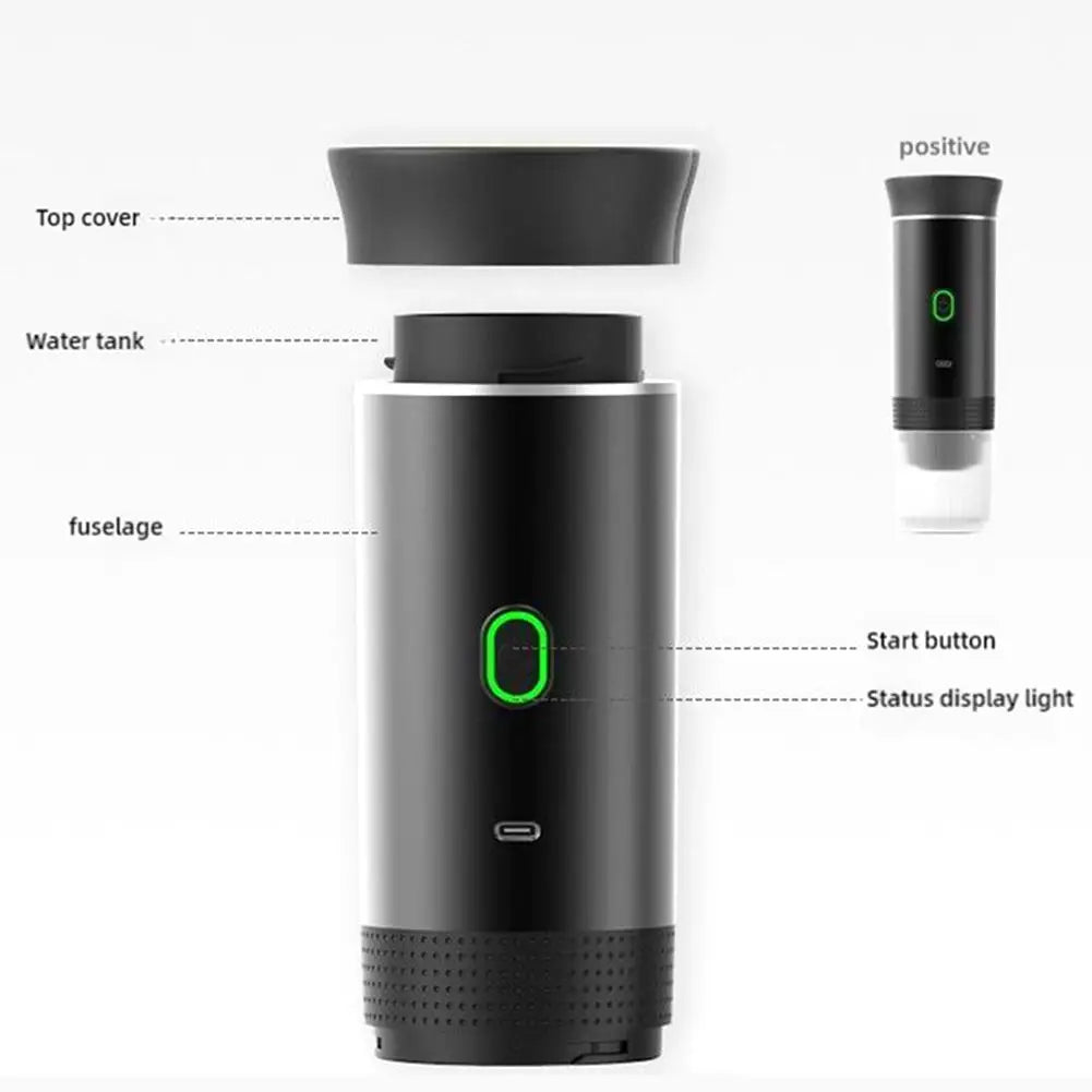 Portable Espresso Machine, 3-in-1 Capsule & Ground Coffee Maker for Travel, Car & Home