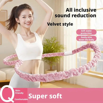 Portable fitness ring for waist shaping and abdominal strengthening