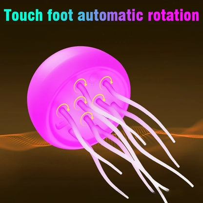 Glow with Magic: RGB Jellyfish Night Light, Voice-Controlled, USB-C Rechargeable Ambience Lamp