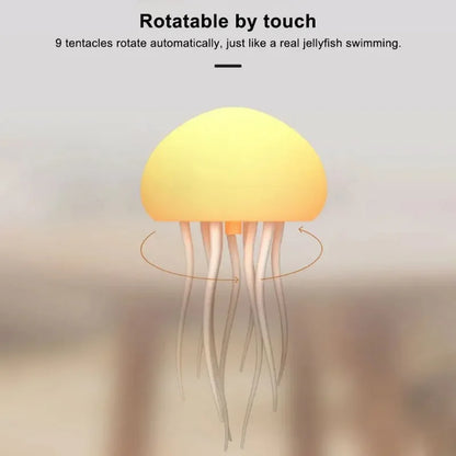 Glow with Magic: RGB Jellyfish Night Light, Voice-Controlled, USB-C Rechargeable Ambience Lamp
