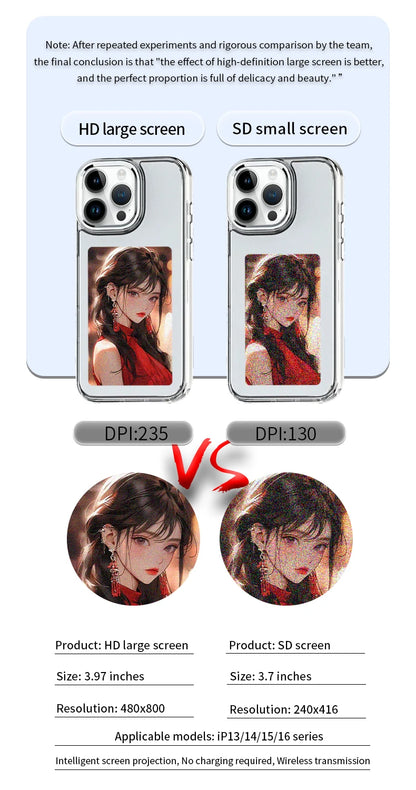 NFC phone Case Cover E-ink Screen Image Transmission For 16 Pro MAX  DIY Cases