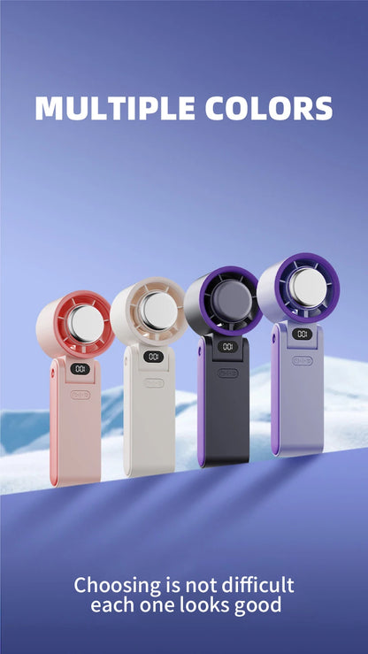 Powerful Cooling in Your Pocket – 100-Speed Turbo Handheld Fan with Ice-Cooling Touch.