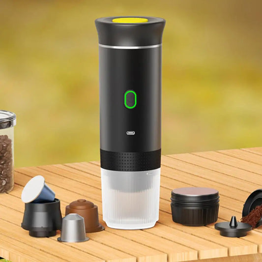 Portable Espresso Machine, 3-in-1 Capsule & Ground Coffee Maker for Travel, Car & Home
