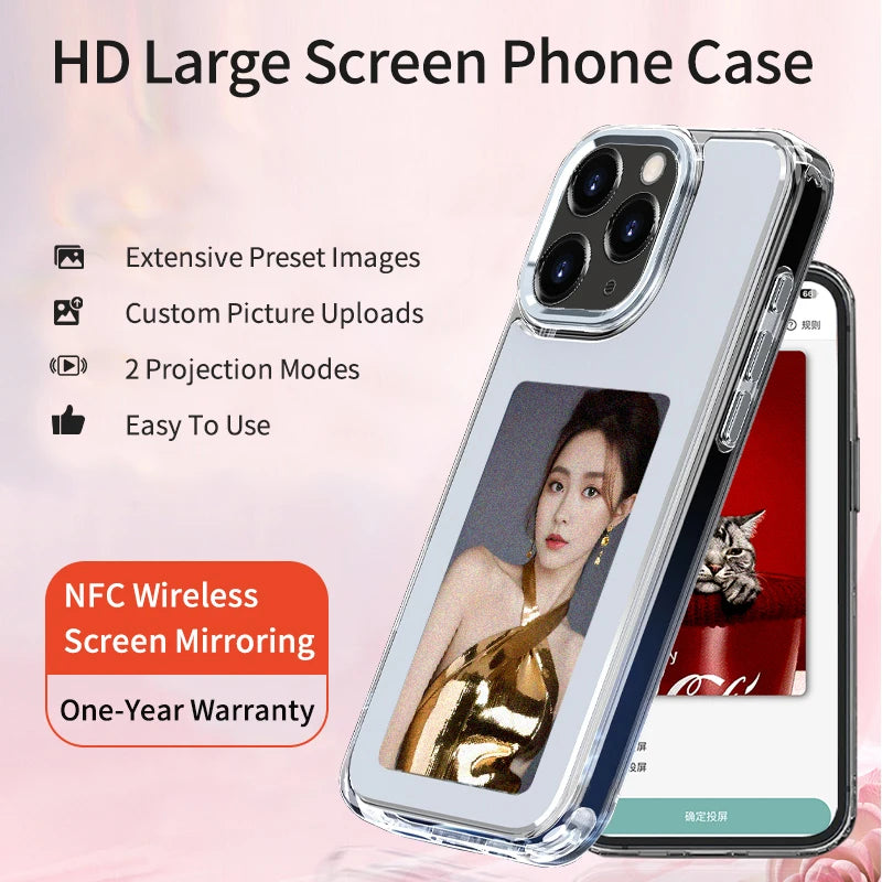 NFC phone Case Cover E-ink Screen Image Transmission For 16 Pro MAX  DIY Cases