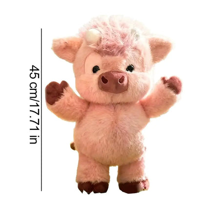 Cute Running Pig Plush Toy – Soft Stuffed Animal Pillow, Kawaii Pig Plushie Gift for Kids & Adults, 17.7 Inch