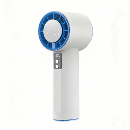 Portable Foldable Rechargeable Cooling Fan (3600mAh) – High-Speed Turbo Handheld & Neck Fan with Ice-Cooling Effect for Outdoor Use