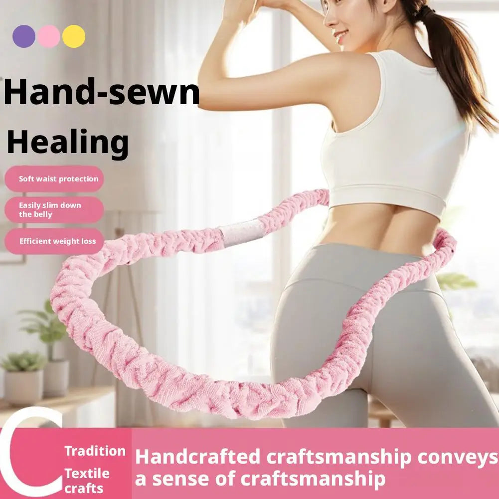 Portable fitness ring for waist shaping and abdominal strengthening