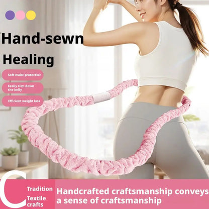 Portable fitness ring for waist shaping and abdominal strengthening