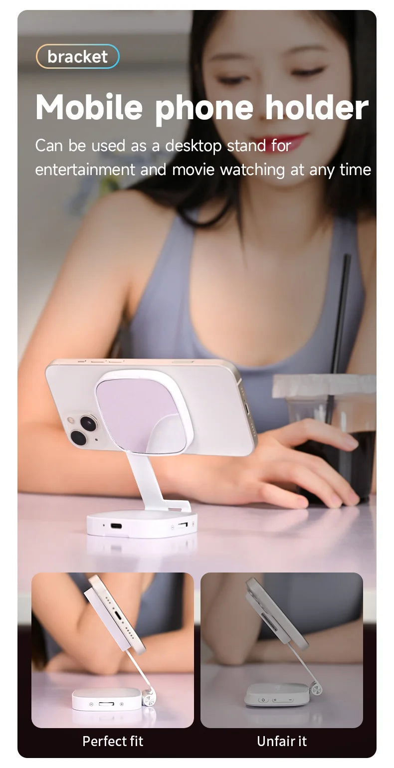 Magnetic Selfie Light with Mirror for Vlogging