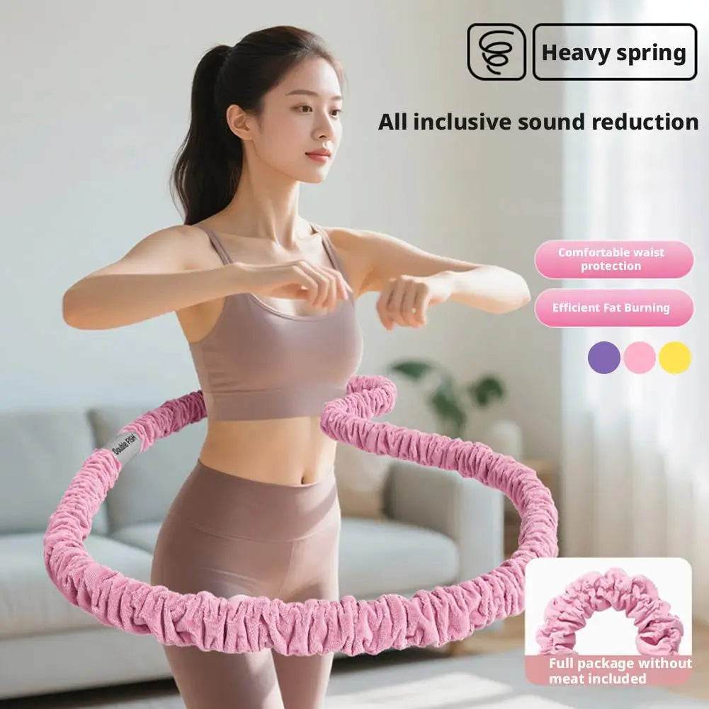 Portable fitness ring for waist shaping and abdominal strengthening