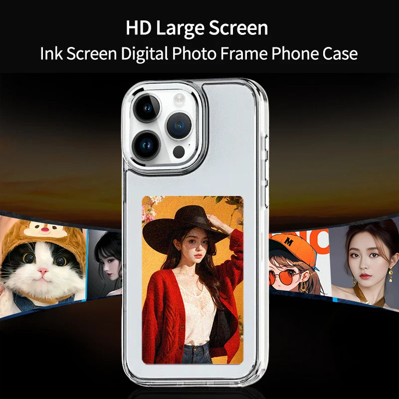 NFC phone Case Cover E-ink Screen Image Transmission For 16 Pro MAX  DIY Cases