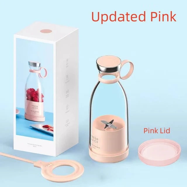 Portable Blender Bottle – 350ML USB Rechargeable Mini Juicer Cup for Smoothies, Fruit Juice & Travel Mixing