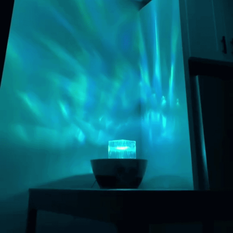 16-Color Water Ripple Projector Light – Ocean Wave Ambient Lamp for Bedroom, Gaming Room & Home Decor