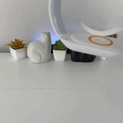 Retail Exclusive! 15W Fast Wireless Charger with Mesmerizing Quicksand Night Lamp – Stylish Tabletop Decor in Vibrant Orange