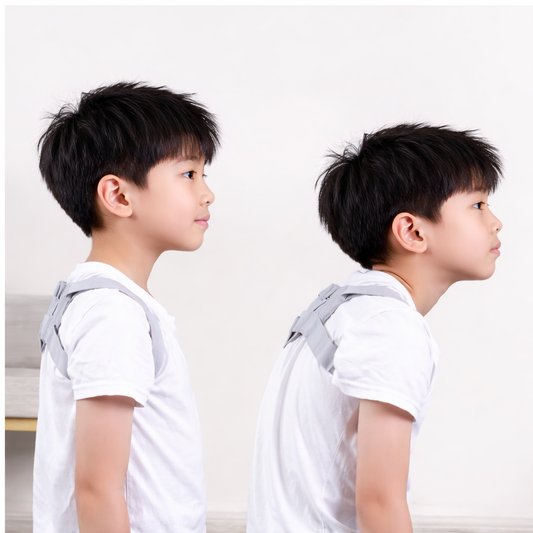 Smart posture correction belt with USB charging, provides shoulder and back support.